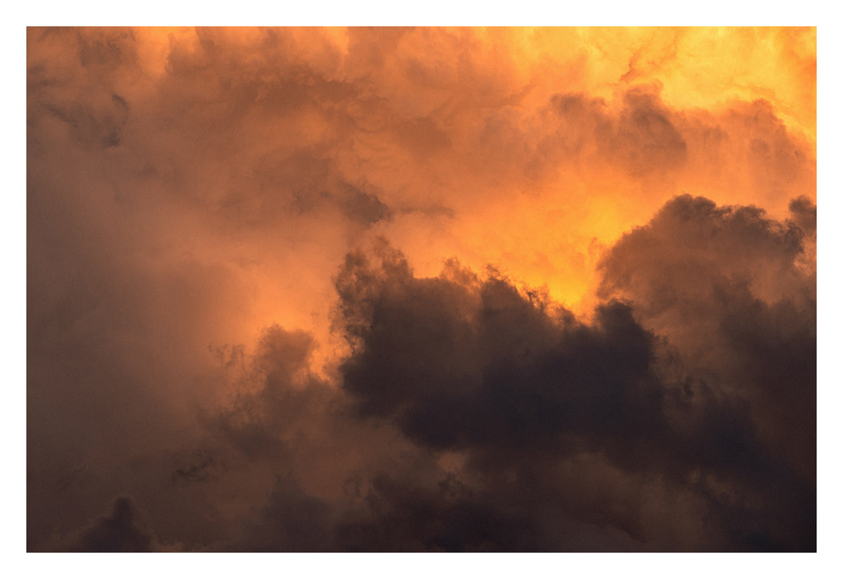 Alberta cloud like dunes crossing a landscape that never sees rain. Shown with the white signing border.