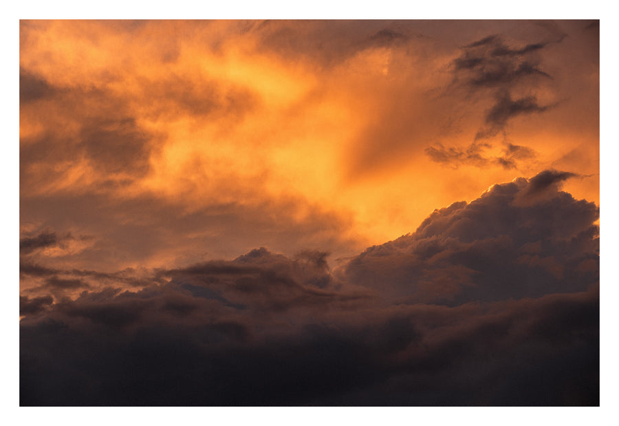 A powerful, ancient-looking Alberta sky. Shown with the white signing border.