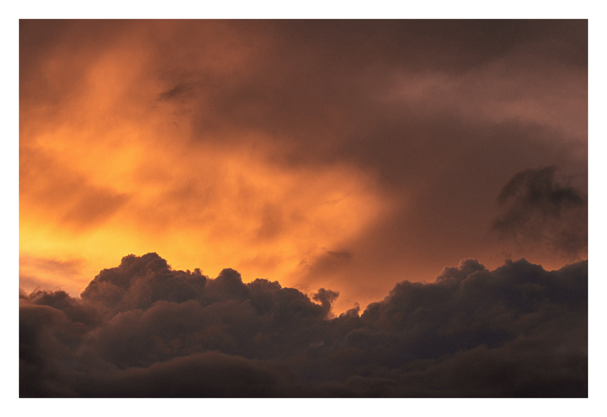 An Alberta sky at a tipping point. Shown with the white signing border.